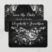 Oude Victoriaanse Rozen Bewaar de Datum Kaart (Voorkant / Achterkant)