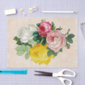 Oude Victoriaanse Rozen Decoupage Tissuepapier (Craft)