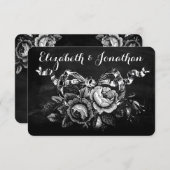 Oude victoriaanse rozen Save the Date Kaart (Voorkant / Achterkant)