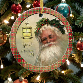 Oude Victoriaanse Rustieke Familie Gepersonaliseer Keramisch Ornament
