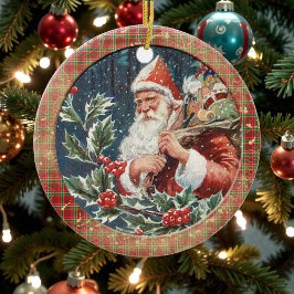 Oude Victoriaanse Rustieke Familie Gepersonaliseer Keramisch Ornament