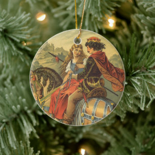 Oude Victoriaanse Sprookje, Broer en Zus Keramisch Ornament