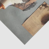 Oude Victoriaanse Steampunk Damesdetective Jurk Tissuepapier (Detail)