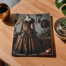 Oude Victoriaanse Steampunk Damesdetective Jurk Tissuepapier