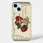 Oude Victoriaanse Valentijn cherubijn, roos en har Case-Mate iPhone Case (Achterkant)