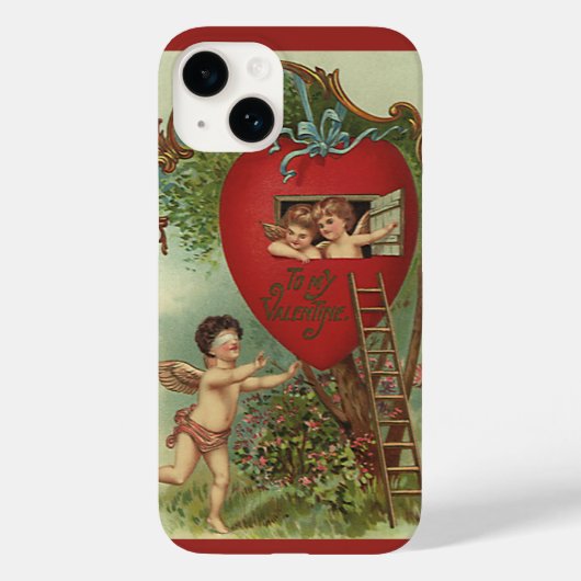 Oude Victoriaanse Valentijnsdag cherubs boomhut Case-Mate iPhone Case (Achterkant)