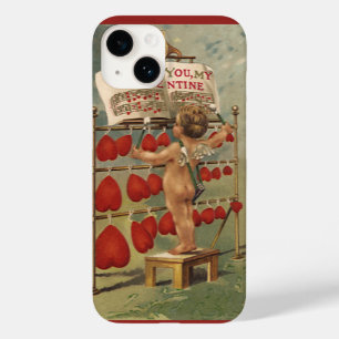 Oude Victoriaanse Valentijnsdag, Cupido en Hartjes Case-Mate iPhone Case