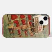 Oude Victoriaanse Valentijnsdag, Cupido en Hartjes Case-Mate iPhone Case (Achterkant (horizontaal))