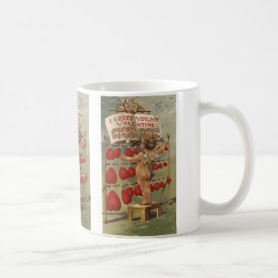 Oude Victoriaanse Valentijnsdag, Cupido en Hartjes Koffiemok