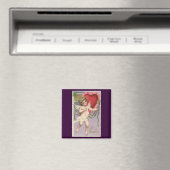 Oude Victoriaanse Valentijnsdag Cupido met Hart Magneet (Insitu (Vaatwasser))