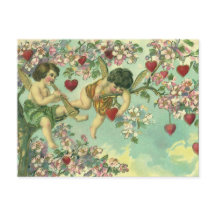Oude Victoriaanse Valentijnsdag Cupido's Hart Boom