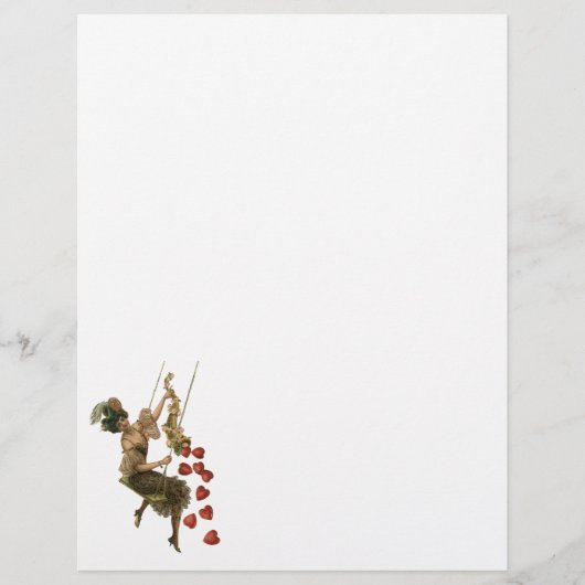 Oude Victoriaanse Valentijnsdag, Dame op een Schom Flyer (Voorkant)