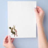 Oude Victoriaanse Valentijnsdag, Dame op een Schom Flyer (Hand)