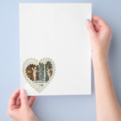 Oude victoriaanse Valentijnsdag, engel met brieven Flyer (Hand)