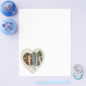 Oude victoriaanse Valentijnsdag, engel met brieven Flyer (Enkel)