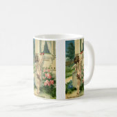 Oude victoriaanse Valentijnsdag, engelachtige hart Koffiemok (Voorkant rechts)