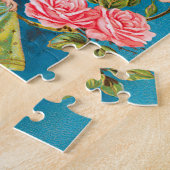 Oude victoriaanse Valentijnsdag engelen & harten Legpuzzel (Zijkant)