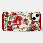 Oude victoriaanse valentijnsdag kind met rozen Case-Mate iPhone case (Achterkant (horizontaal))