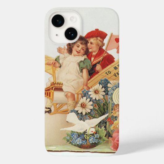 Oude Victoriaanse Valentijnsdag, Kinderen in Vlieg Case-Mate iPhone Case (Achterkant)
