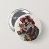 Oude victoriaanse Valentijnsdag Liefde en Romantie Ronde Button 5,7 Cm (Voorkant /achterkant)