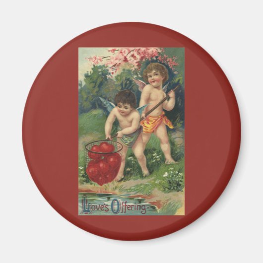 Oude Victoriaanse Valentijnsdag, Liefdesgave Magneet (Voorkant)