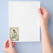 Oude victoriaanse Valentijnsdag, meisje met rozen Flyer (Hand)