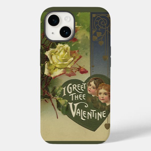 Oude victoriaanse Valentijnsdag, Meisjes en Rozen Case-Mate iPhone Case (Achterkant)