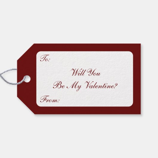 Oude Victoriaanse Valentijnsjcherubijn, Roos en Ha Cadeaulabel (Achterkant Horizontaal)