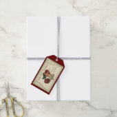 Oude Victoriaanse Valentijnsjcherubijn, Roos en Ha Cadeaulabel (Met Touw)