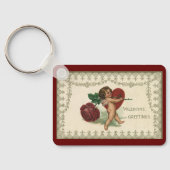 Oude Victoriaanse Valentijnsjcherubijn, Roos en Ha Sleutelhanger (Achterkant)