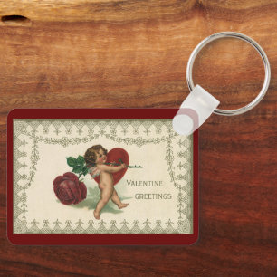 Oude Victoriaanse Valentijnsjcherubijn, Roos en Ha Sleutelhanger