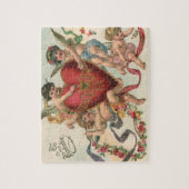 Oude Victoriaanse Valentijnskaarten, Cherubs Engel Legpuzzel (Verticaal)