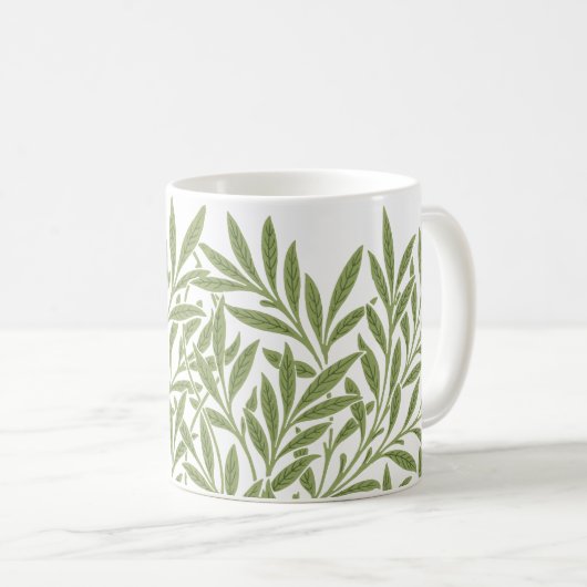 Oude victoriaanse wilgenbladeren van William Morri Koffiemok (Voorkant rechts)