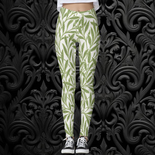 Oude Victoriaanse wilgenbladeren van William Morri Leggings