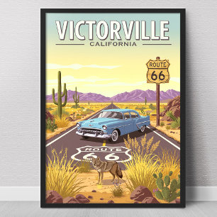 Oude Victorville Californië Poster