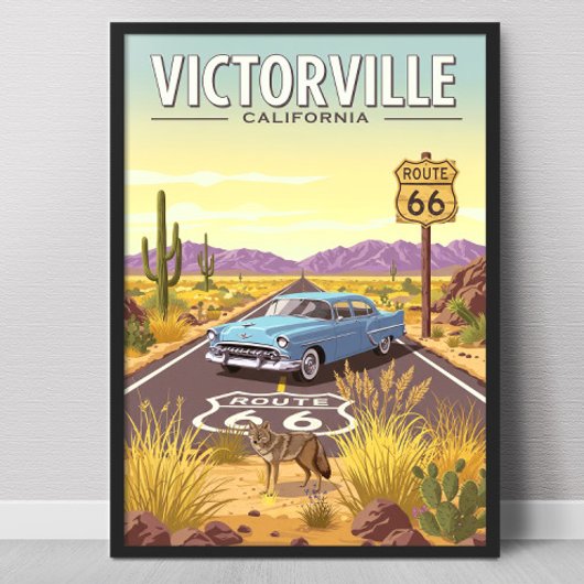 Oude Victorville Californië Poster