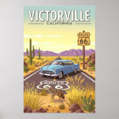 Oude Victorville Californië Poster (Voorkant)