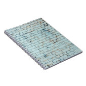 Oude, vieze witte bakstenen wandachtergrond, abstr notitieboek (Rechterzijde)