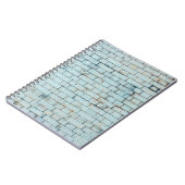 Oude, vieze witte bakstenen wandachtergrond, abstr notitieboek (Linkerzijde)