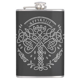 Oude Viking Keltische Knoopwerk - Boom van het Lev Heupfles