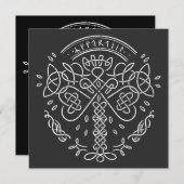 Oude Viking Keltische Knoopwerk - Boom van het Lev Kaart (Voorkant / Achterkant)