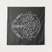 Oude Viking Keltische Knoopwerk - Boom van het Lev Wandkleed (Voorkant (horizontaal))
