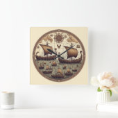 Oude Vikingzeilschepen 3 Vierkante Klok (Huis)