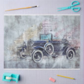 Oude Vintage-auto, 20x30 decoupage Tissuepapier (Craft)