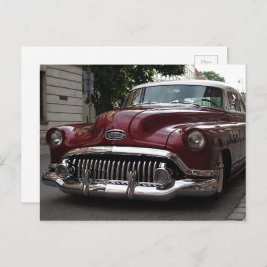 Oude vintage auto - briefkaart (Voorkant / Achterkant)