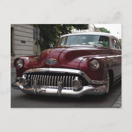 Oude vintage auto - briefkaart (Voorkant)