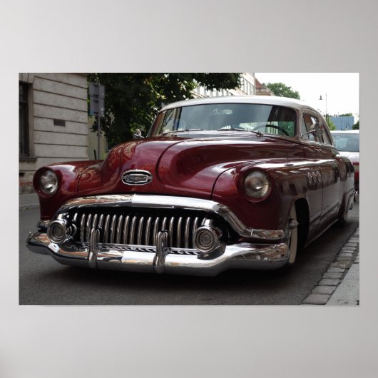 Oude vintage auto - poster (Voorkant)