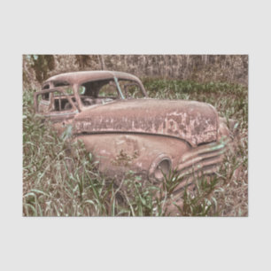 Oude Vintage Auto Retro Landelijk Tissuepapier