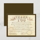 oude vintage bedank kaartjes - kaarten (Voorkant / Achterkant)