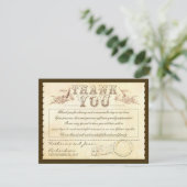 oude vintage bedankkaartjes - kaarten (Staand voorkant)